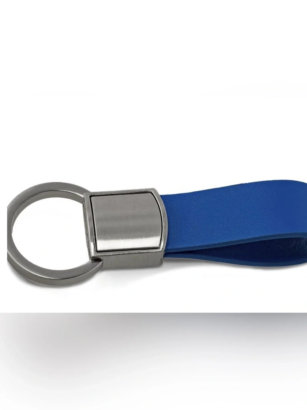 Jaguar Men's Blue Leather Loop Keyring
